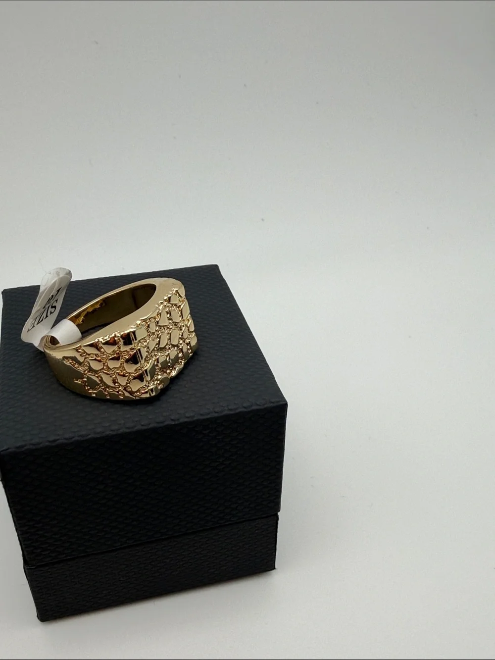 New- Men’s Oro Laminado Gold Filled Napoleon Royal Nugget Ring Size 10